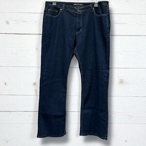 Ashley Stewart Straight‎ Leg Women's size 18 Dark Wash Blue Denim jeans